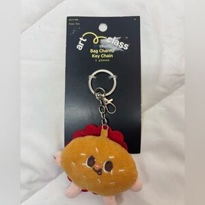NWT Art Class cute little hamburger Charm Key Chain bag charm
